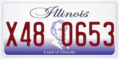 IL license plate X480653