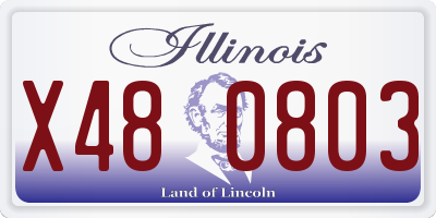 IL license plate X480803