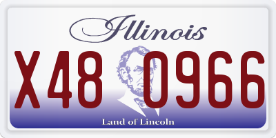 IL license plate X480966