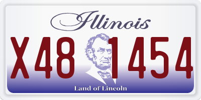 IL license plate X481454