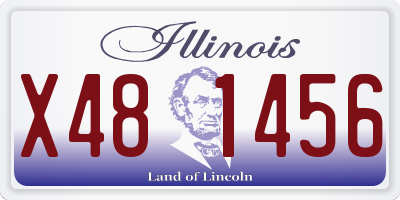 IL license plate X481456