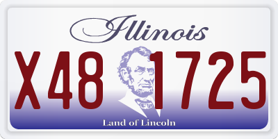IL license plate X481725