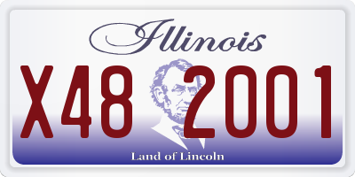 IL license plate X482001