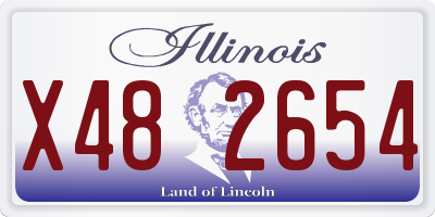 IL license plate X482654