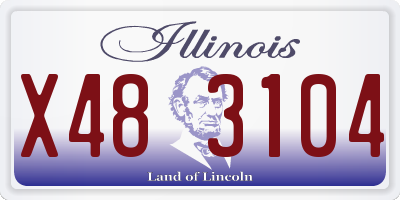 IL license plate X483104