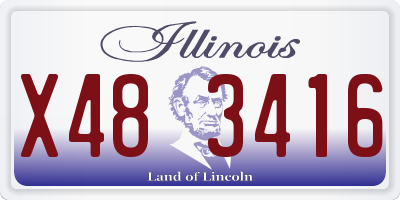 IL license plate X483416