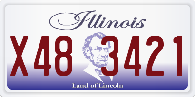 IL license plate X483421