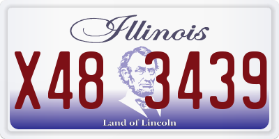 IL license plate X483439
