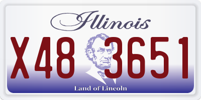 IL license plate X483651