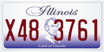 IL license plate X483761