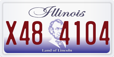 IL license plate X484104