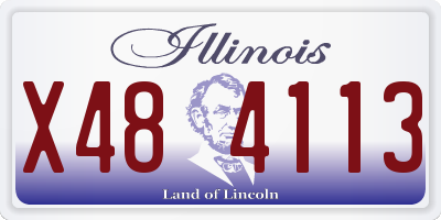 IL license plate X484113