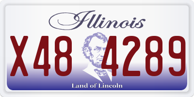 IL license plate X484289
