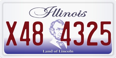 IL license plate X484325