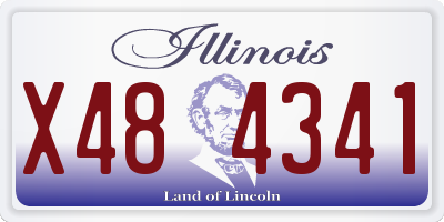 IL license plate X484341