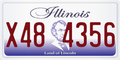 IL license plate X484356