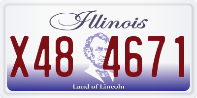 IL license plate X484671