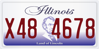 IL license plate X484678