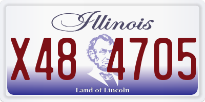 IL license plate X484705