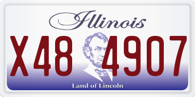IL license plate X484907