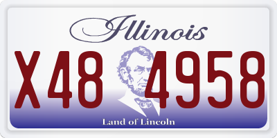 IL license plate X484958