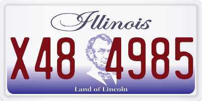 IL license plate X484985
