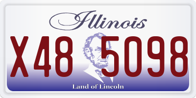 IL license plate X485098