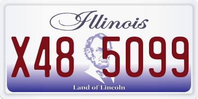 IL license plate X485099