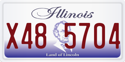 IL license plate X485704