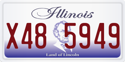 IL license plate X485949
