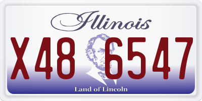 IL license plate X486547