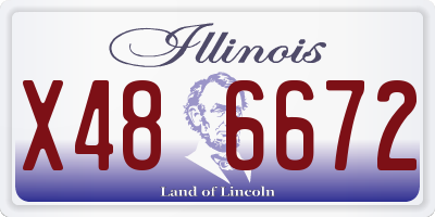 IL license plate X486672
