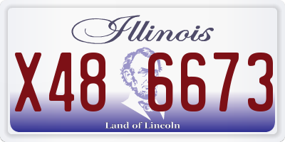 IL license plate X486673
