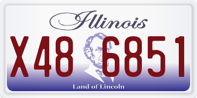 IL license plate X486851
