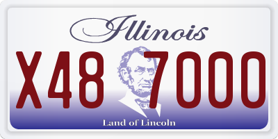 IL license plate X487000