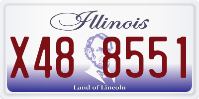 IL license plate X488551