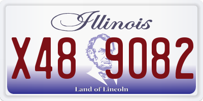 IL license plate X489082