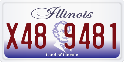 IL license plate X489481