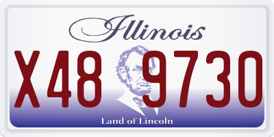 IL license plate X489730