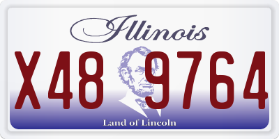 IL license plate X489764
