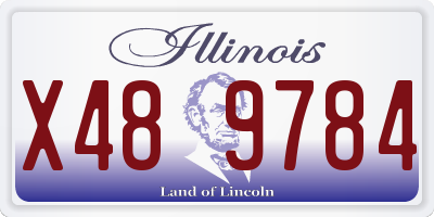 IL license plate X489784