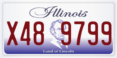 IL license plate X489799