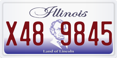 IL license plate X489845