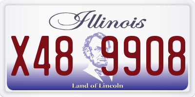 IL license plate X489908