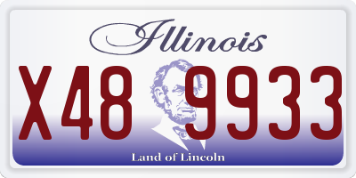 IL license plate X489933