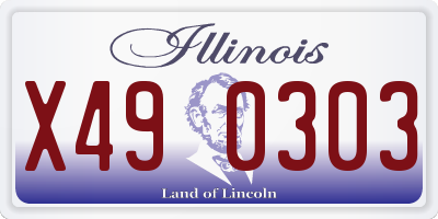 IL license plate X490303