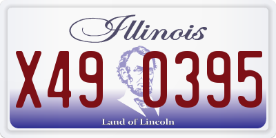 IL license plate X490395