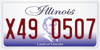 IL license plate X490507