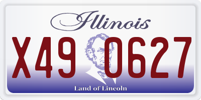 IL license plate X490627