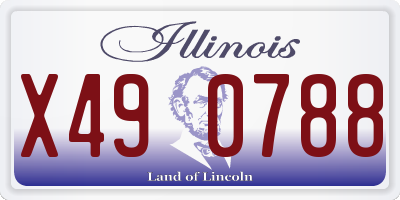IL license plate X490788
